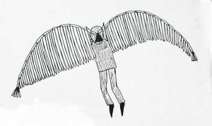 Owlman Cornwall Melling Sktech