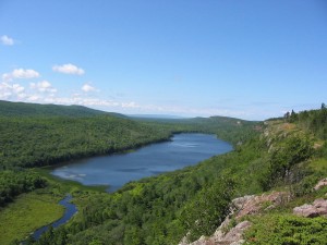 The Lake of the Clouds in the Upper Peninsula of Michigan. 
